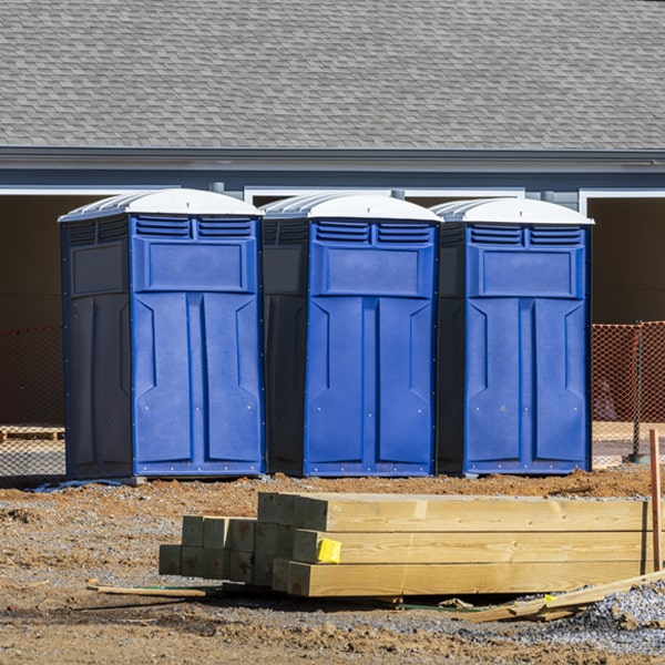 how often are the porta potties cleaned and serviced during a rental period in Elwood UT